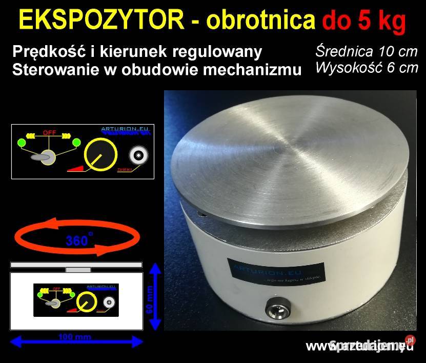 Ekspozytor Obrotnica Napęd reklamy do 5