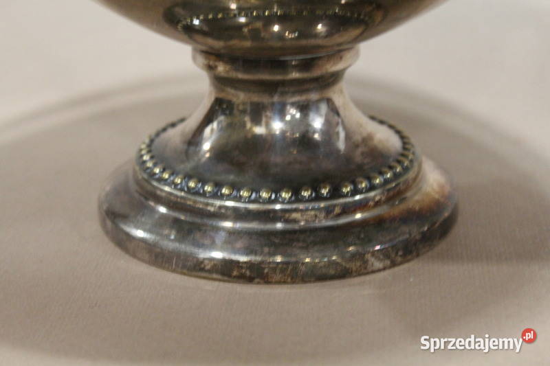 Posrebrzana patera ze szkłem 1657 FiaF Szczecin