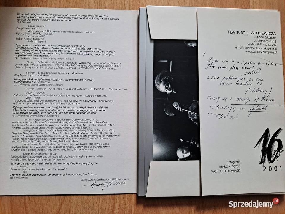 Teatr Witkiewicza FOLDER 16 URODZIN 2001 małopolskie Kraków
