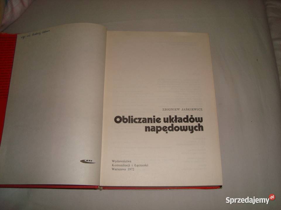 Książka Obliczenia układów napędowych sprzedam