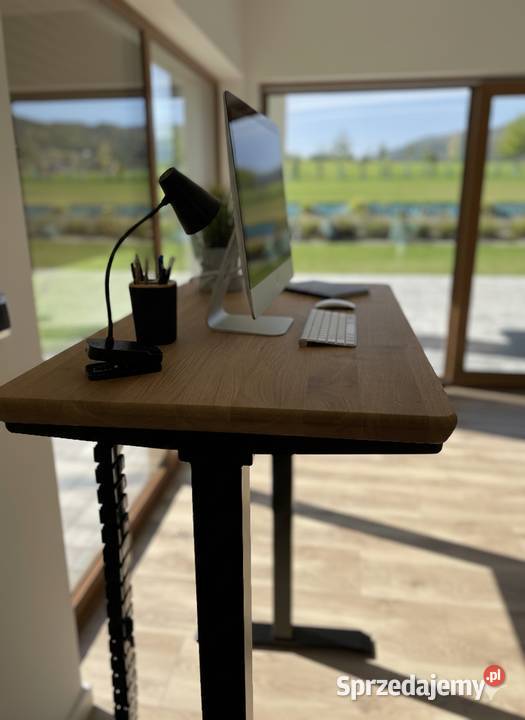 Biurko dębowe regulowane elektrycznie lite Myślenice