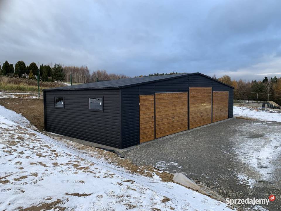 Garaż blaszany 12x6 konstrukcja profil PRODUCENT Sandomierz