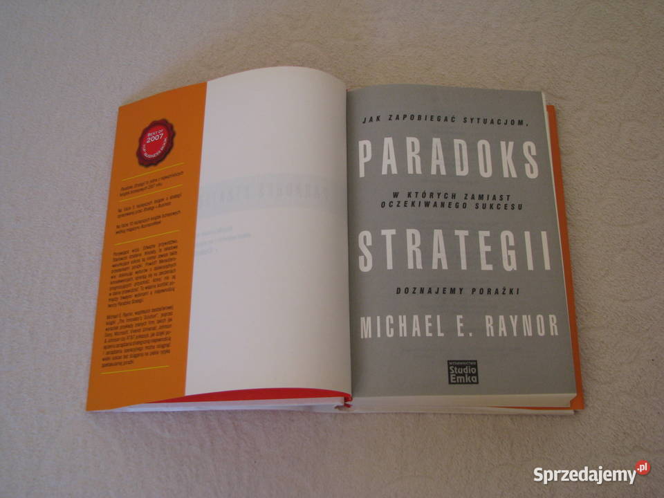 Michael E Raynor Paradoks strategii zapobiegać Książki naukowe i popularnonaukowe Brzegi