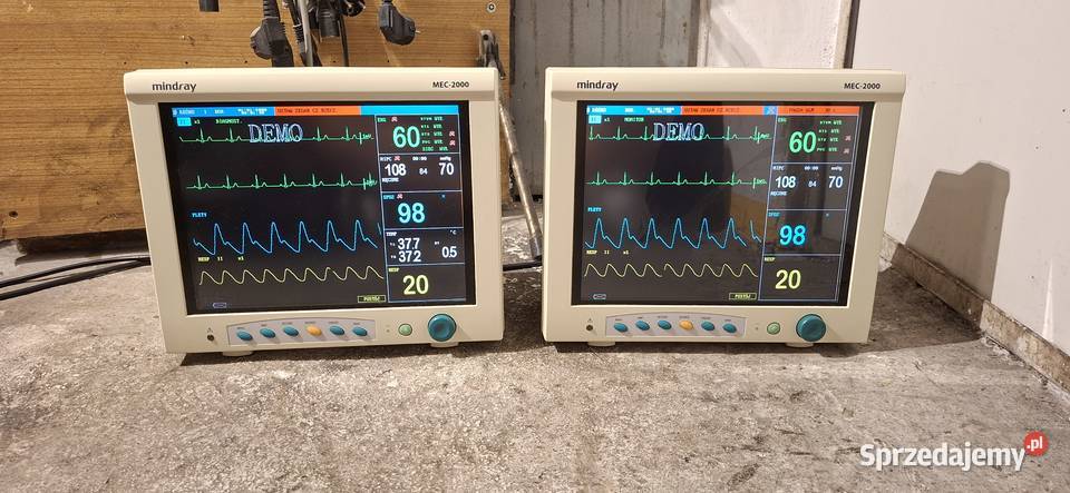 Kardiomonitory Mindray MEC 2000 dwa Czytaj opis Zielona Góra