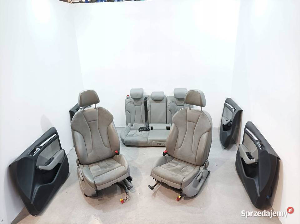 FOTELE PRZÓD TYŁ KANAPA PÓŁSKÓRA SEDAN Audi A3