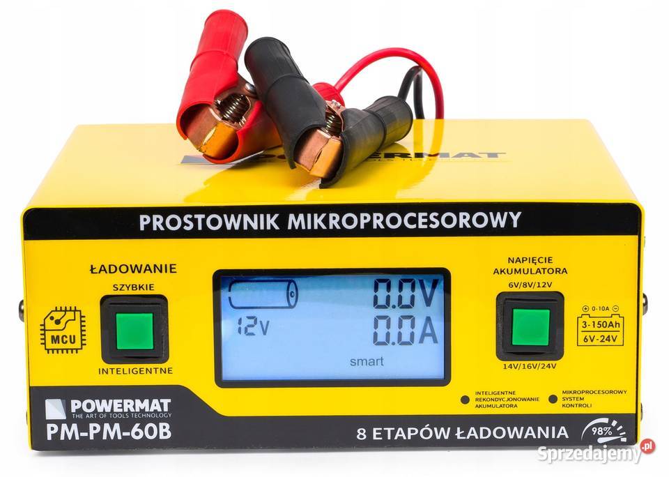 Prostownik MIKROPROCESOROWY Akumulatorowy 6V 24V Katowice