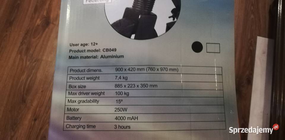 Nowa hulajnoga elektryczna CITY BLITZ lubelskie Lublin sprzedam