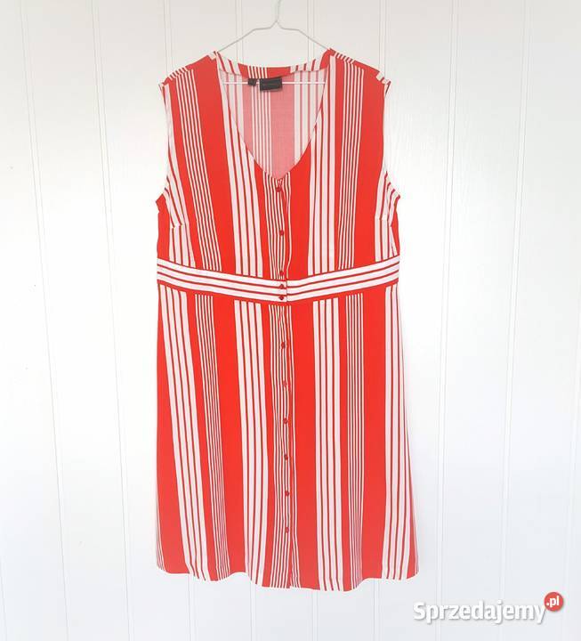 Nowa sukienka letnia Bon Prix 48 4XL czerwona zachodniopomorskie Szczecin sprzedam