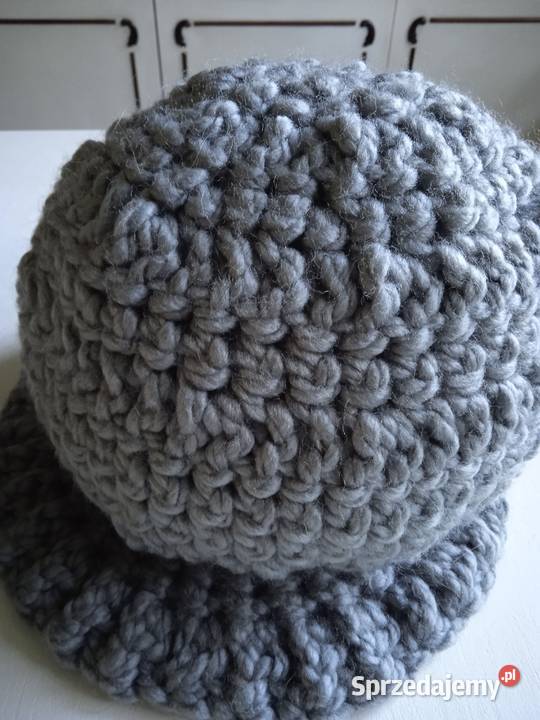 CIEPŁA SZARA CZAPUCHA