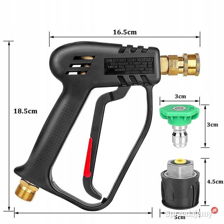 Zestaw Pistolet Wąż 10 m Pianownica 5 Dysz 200 Osprzęt do elektronarzędzi Ludźmierz