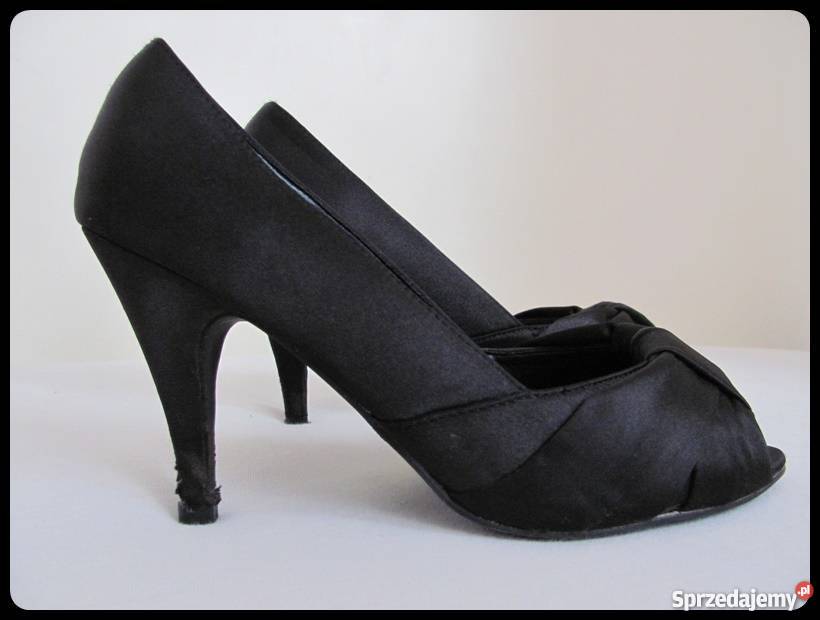 Czarne czółenka rozmiar 39 wkładka skórzana 25 Płock