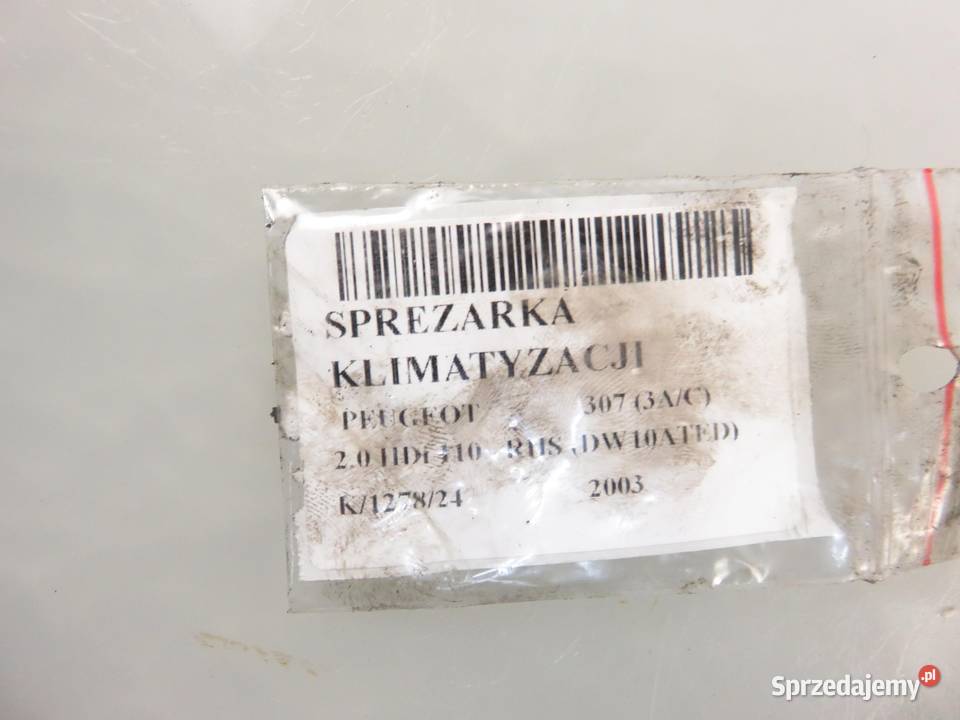 KOMPRESOR KLIMATYZACJI PEUGEOT 307 16 HDI osobowe małopolskie