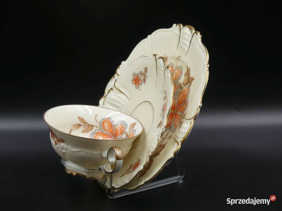 Komplet śniadaniowy Sorau Żary piękne reliefy Poznań