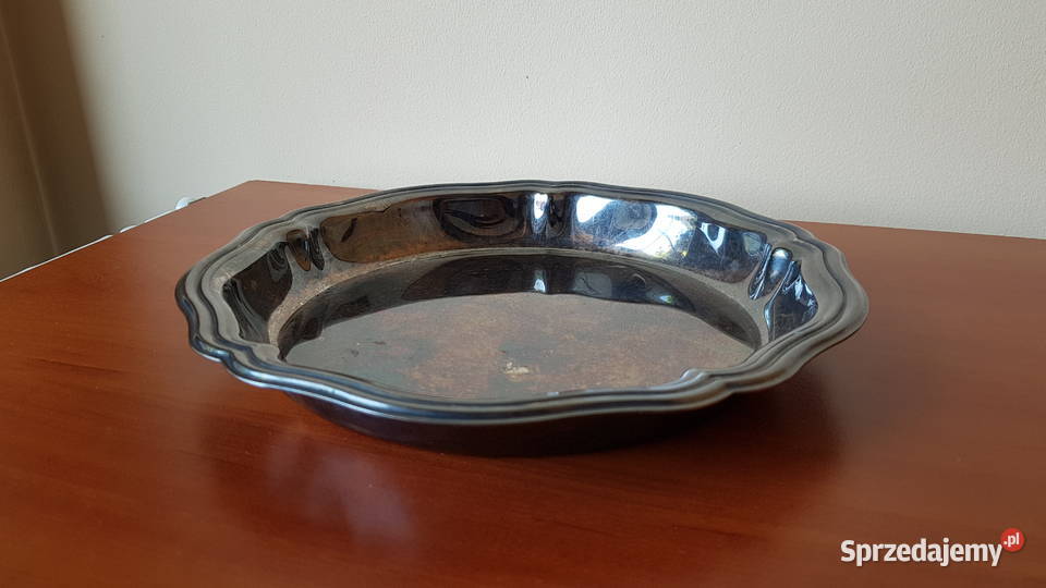 Platerowana stara misa patera Dąbrowa Górnicza