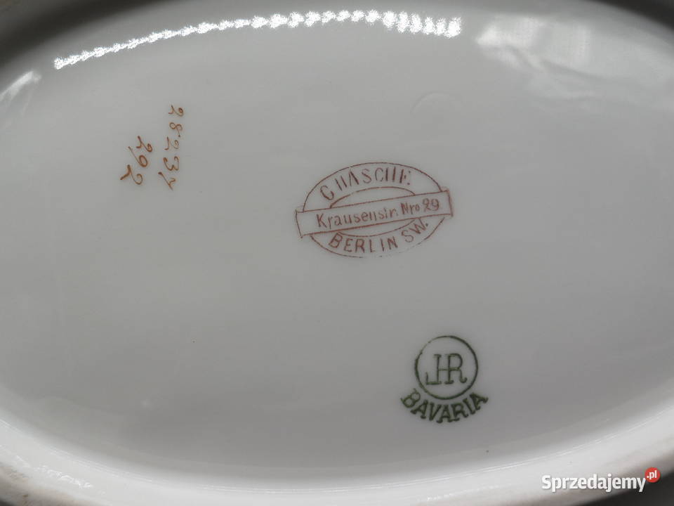 Porcelanowy półmisek śledziówka GHASCHE BERLIN Raszków