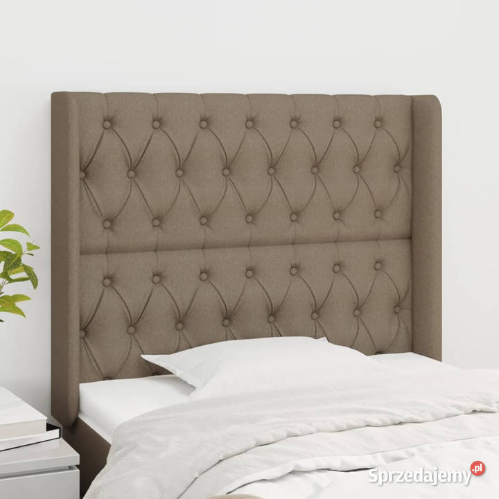 Zagłówek uszak taupe 93x16x118128 tkanina Warszawa