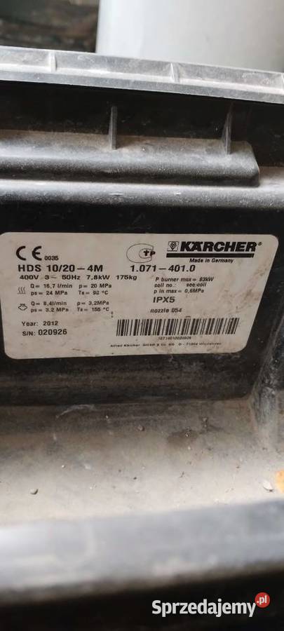 Profesjonalna myjka ciśnieniowa Karcher HDS Przemyśl