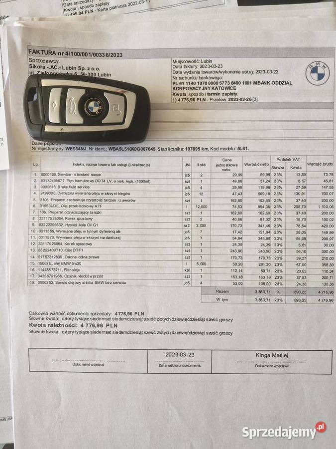 Bmw 5 f11 20 d 225 225KM Prudnik sprzedam