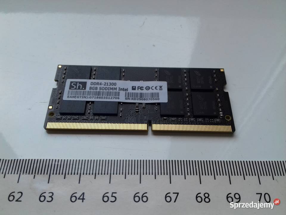 Sh DDR4 8GB PC4 2666 RAM laptopowy SODIMM Intel Bydgoszcz