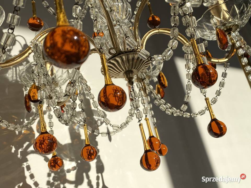 Francuski kryształowy Żyrandol 24 6ram Antyk Warszawa sprzedam