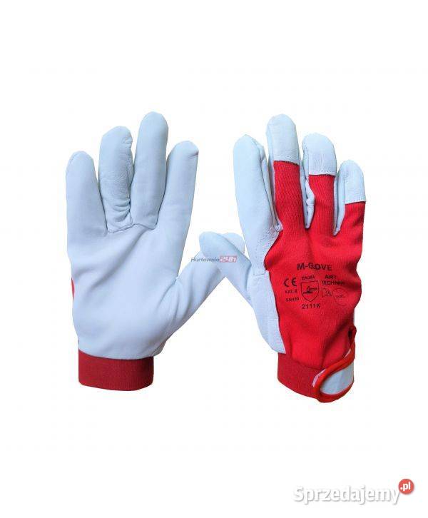 Rękawice ochronne skórzane z rzepem M Glove Katowice
