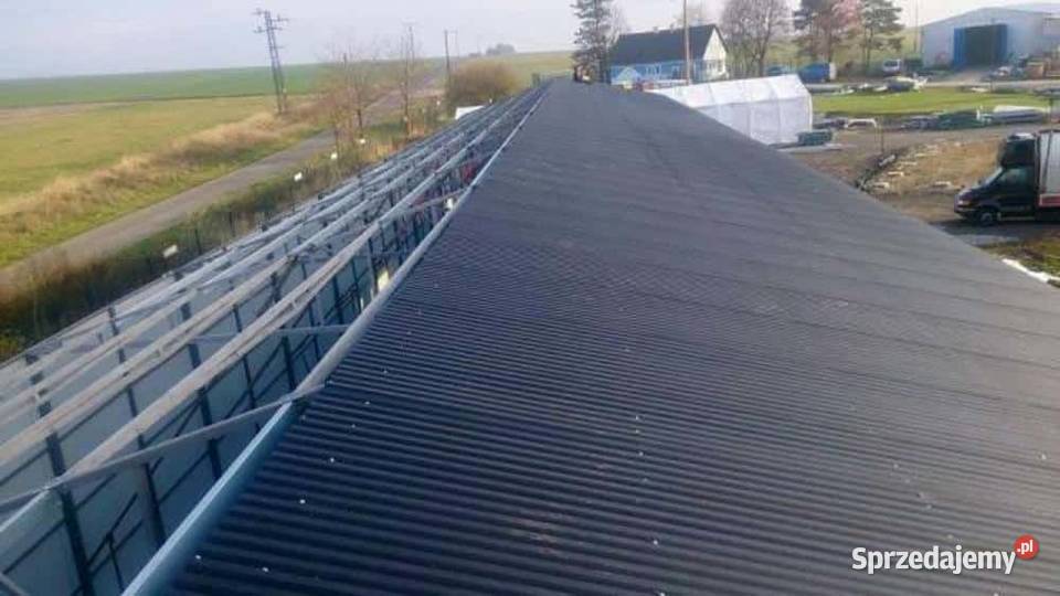 Blaszana montowana hala 1260 m szara Nieruchomości małopolskie Kraków