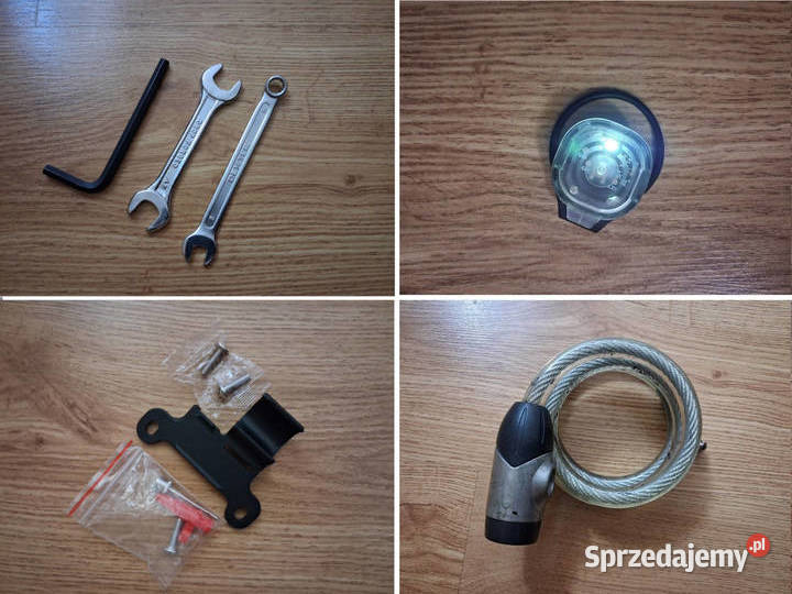 Zestaw do roweru klucze blokada linka lampka Warszawa