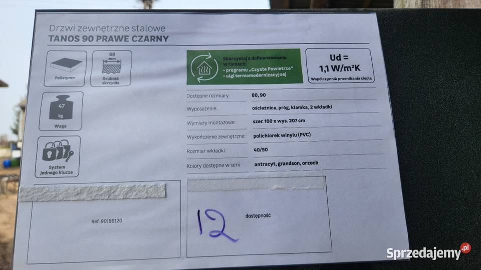 Drzwi zewnętrzne numer 12