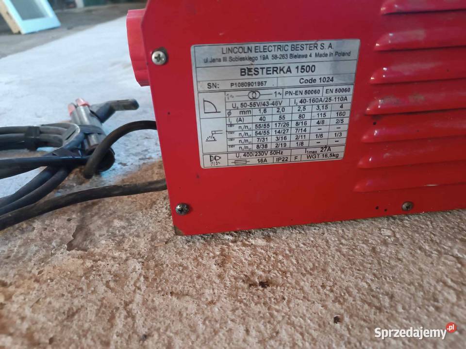 Spawarka BESTER besterka 1500 dual przejściówka kujawsko-pomorskie Kcynia sprzedam