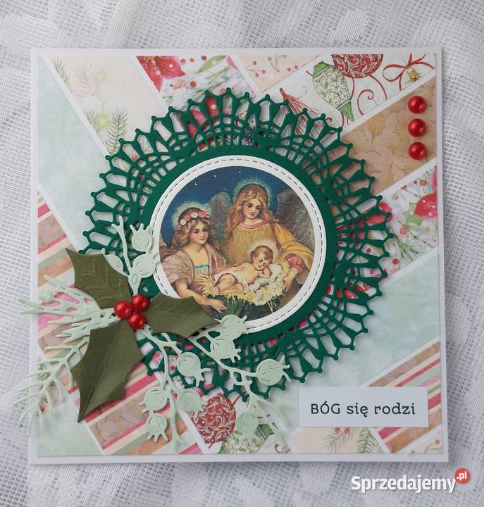 Ręcznie robione kartki na Boże Narodze Religijne Zbójno sprzedam