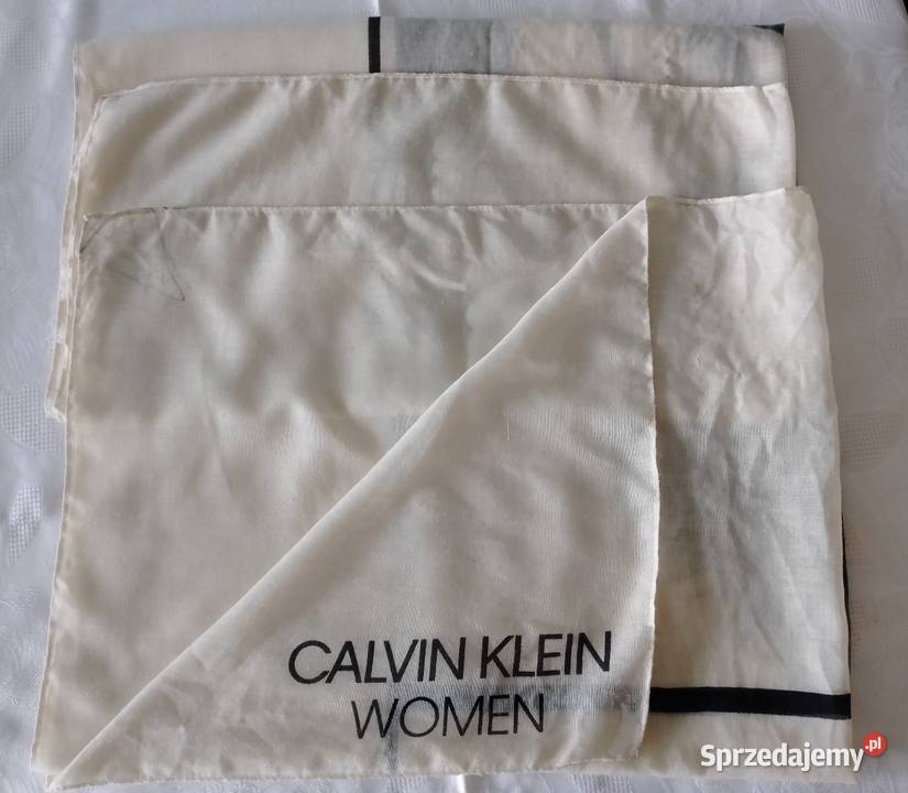 Szalik CALVIN KLEIN Women kremowy z wzorem oka Uniseks Dodatki sprzedam