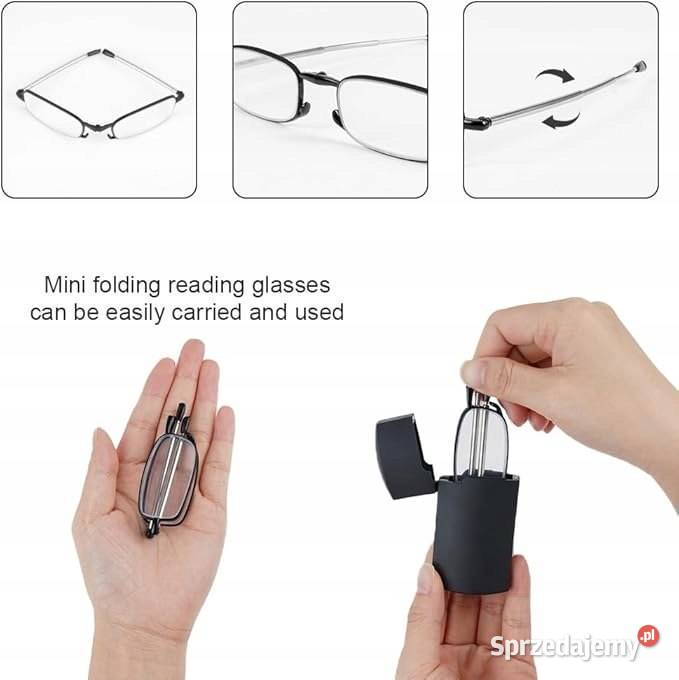 Składane okulary do czytania z etui małe do Sosnowiec