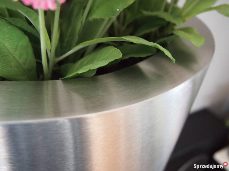 Wysoka Nowoczesna Donica do Salonu ze Stali Kraków