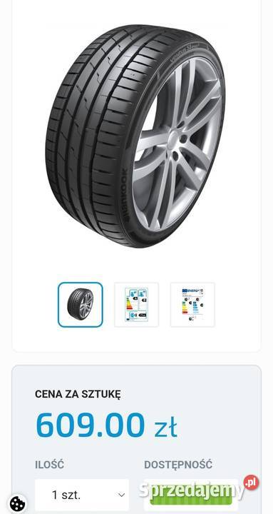 Sprzedam opony letnie r18 23555 hankook z 2025r 235 Samochodowe Lubin