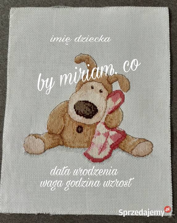Metryczka haft krzyżykowy obrazek Czerwionka-Leszczyny