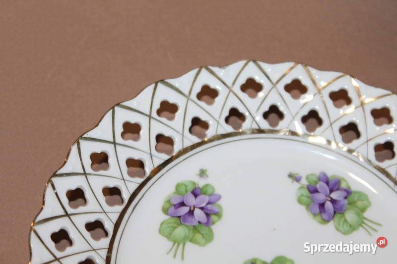 Komplet ażurowych talerzyków z kwiatami 4 90 Porcelana i szkło zachodniopomorskie Szczecin