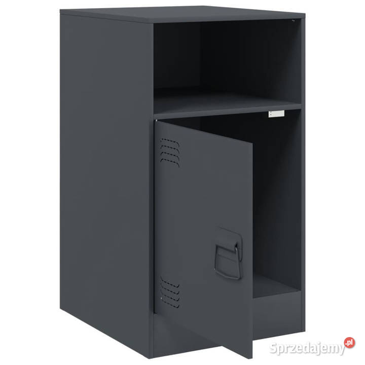 Szafka nocna antracytowa 345x39x62 stal WM841767 Meble