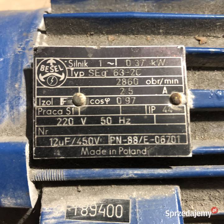 Silnik elektryczny 230V 037 kW Józefin