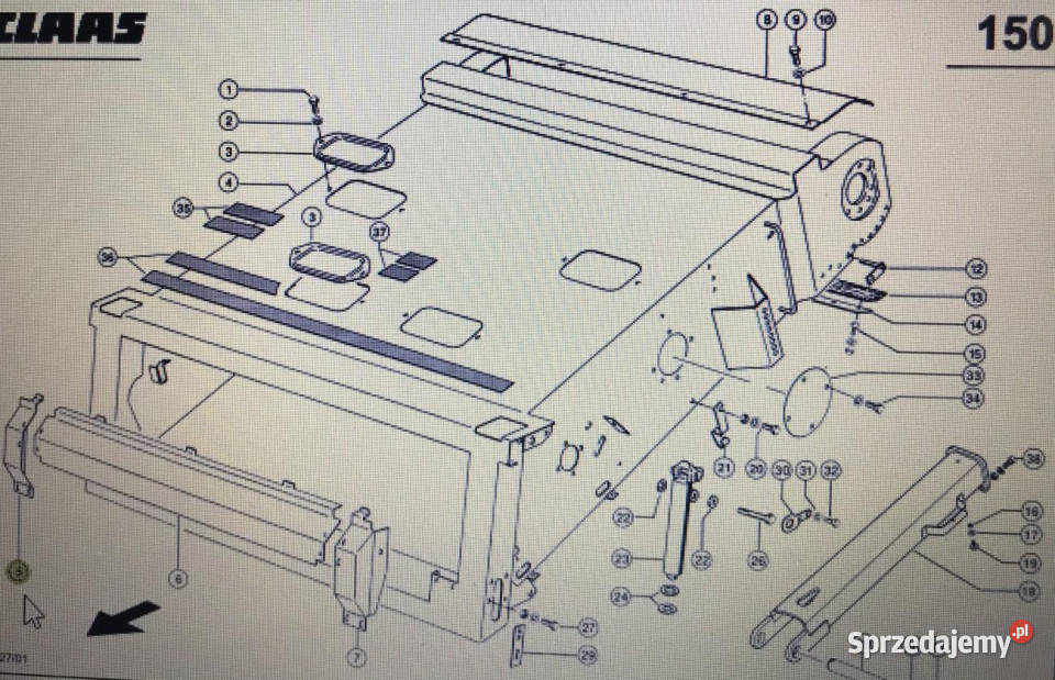 CLAAS 00 0630 684 4Claas Lexion wkład końcowy Jastrzębniki