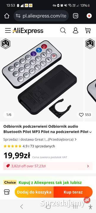 Pilot głośnika Bluetooth Przegędza