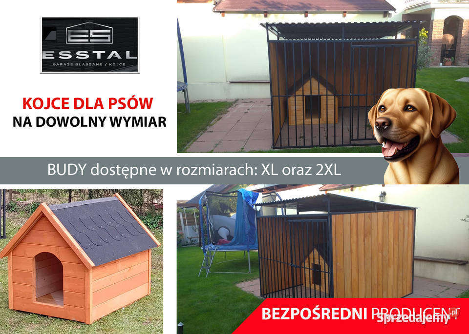 Kojec Psa 2x2 ściany BOCZNE zabudowane KOJCE