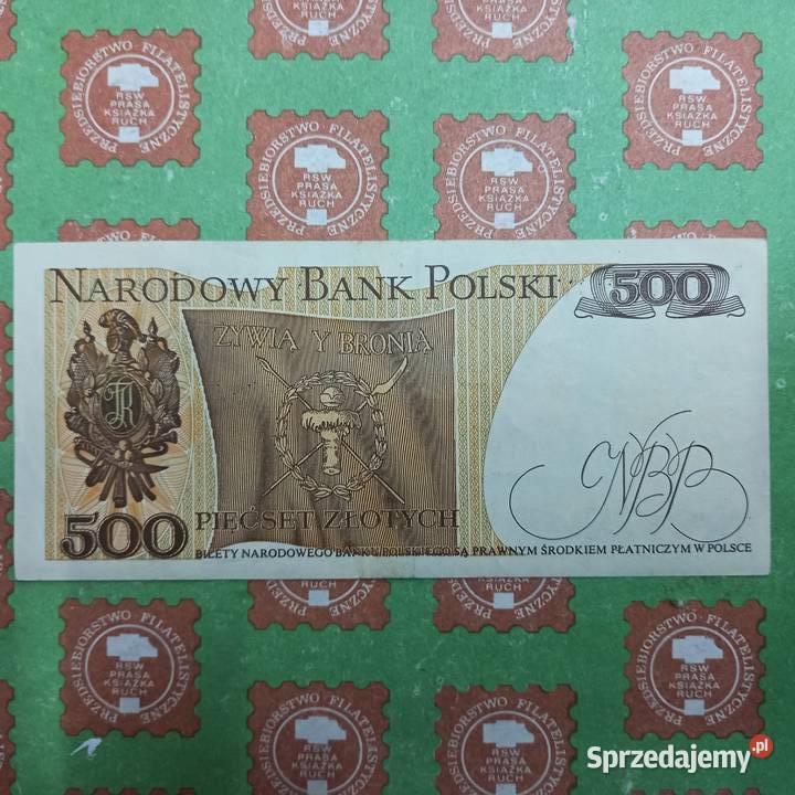 500 złotych 1982 Tadeusz Kościuszko stan AU Zemborzyce Podleśne