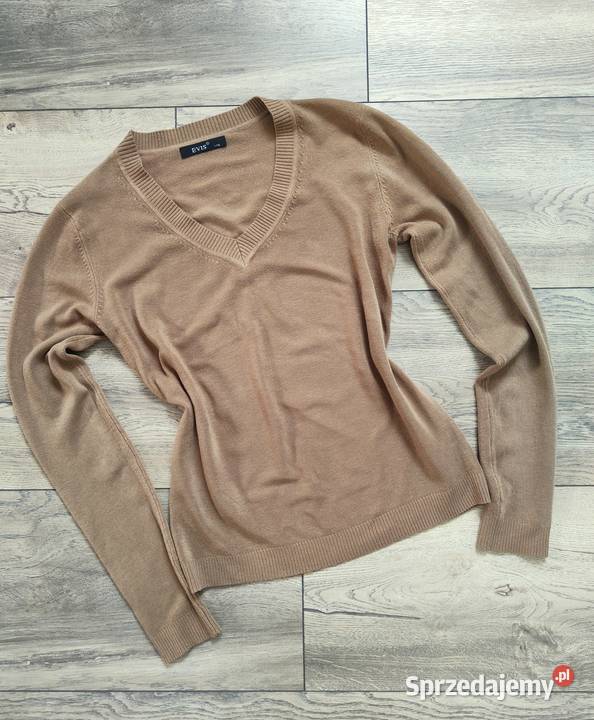Brązowy wełniany sweter jumper Vintage y2k Wełna podkarpackie Jasło
