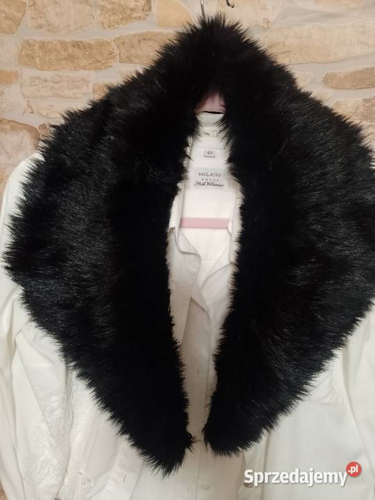 Ekskluzywny czarny futrzany kołnierz z Londynu Kraków