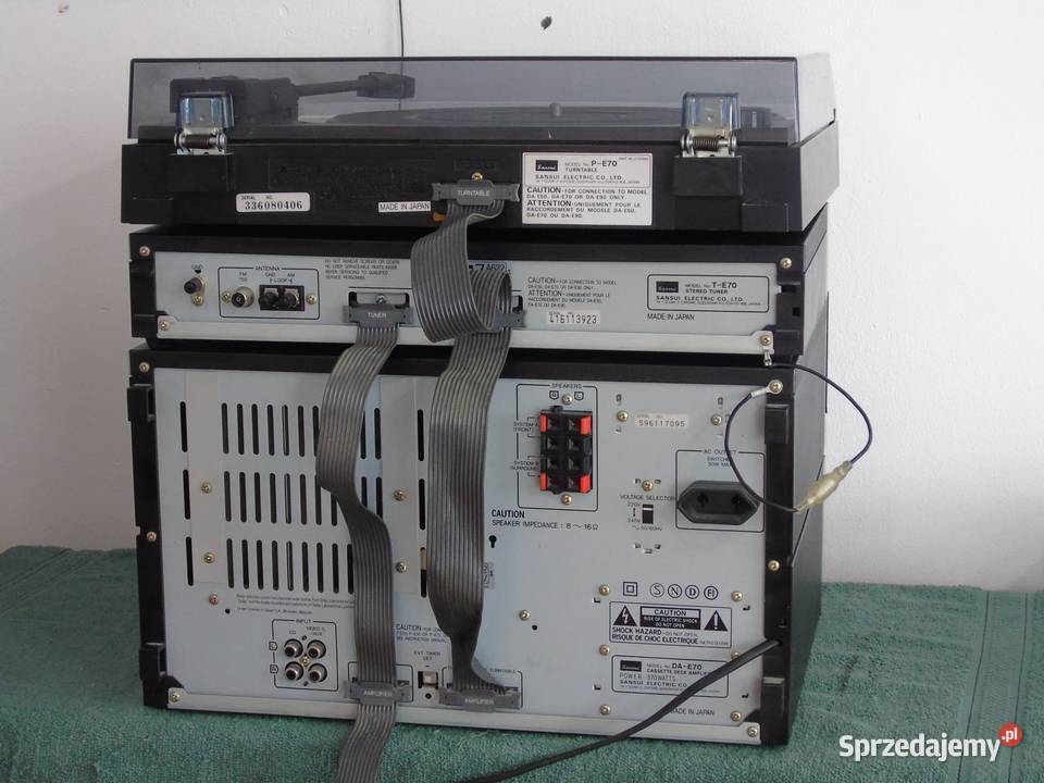 Wieża stereo Sansui z gramofonem korektor AUX Jasło