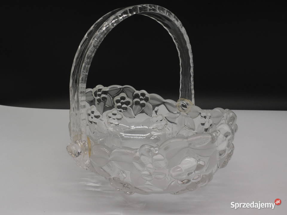 Szklany Koszyk Misa Walther Glas Carmen Niemcy Porcelana i szkło