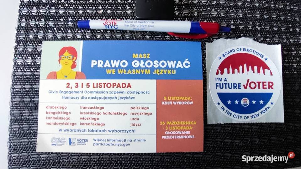 Pamiątki z głosowania z 2024 prezydenckiego w Zielona Góra