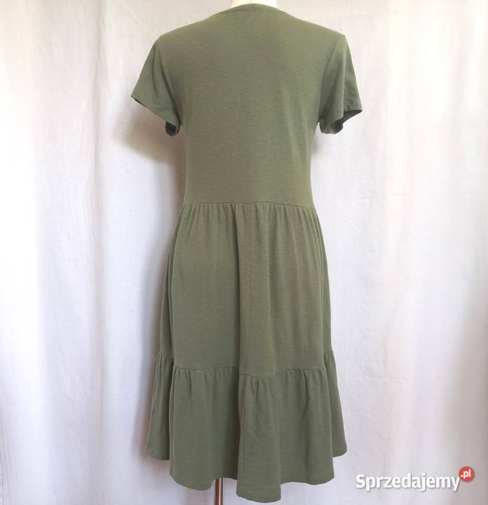 Sukienka zielona Dzianina r 3840 Bawełna NOWA