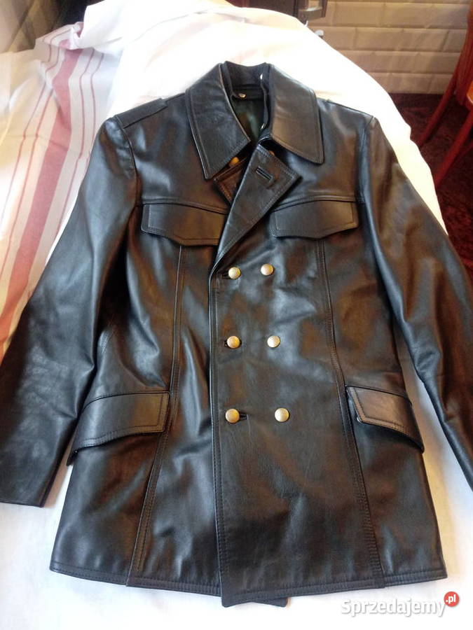skórzana kurtka policyjna niemiecka męska na Kolekcje Piotrówek