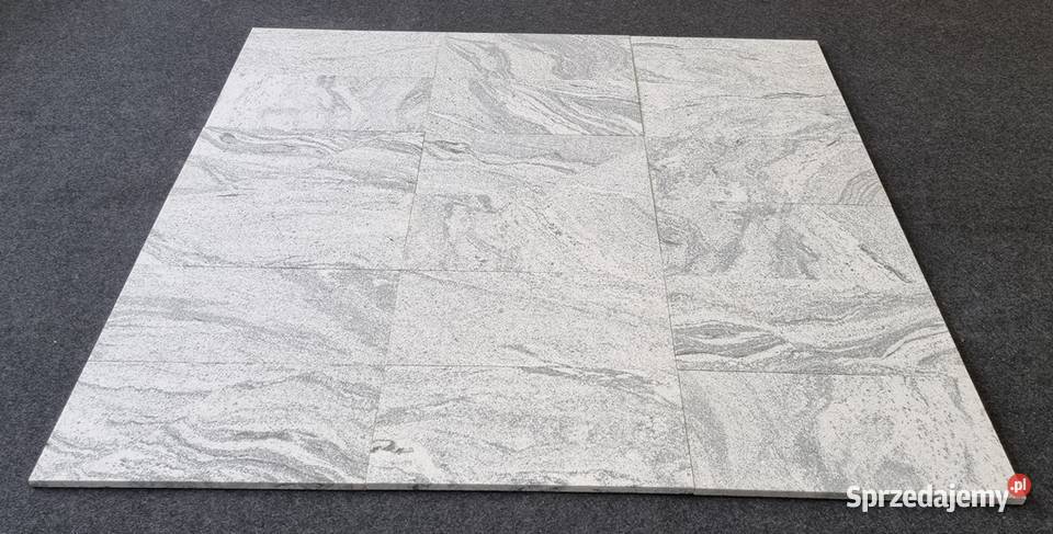 Płytki granit Viscount White płomieniowane taras Płytki podłogowe